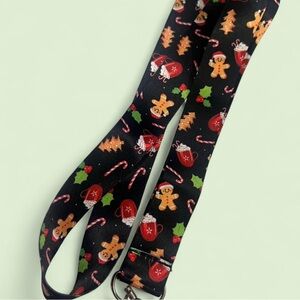 New Festive Black Lanyard with Holiday Prints #269